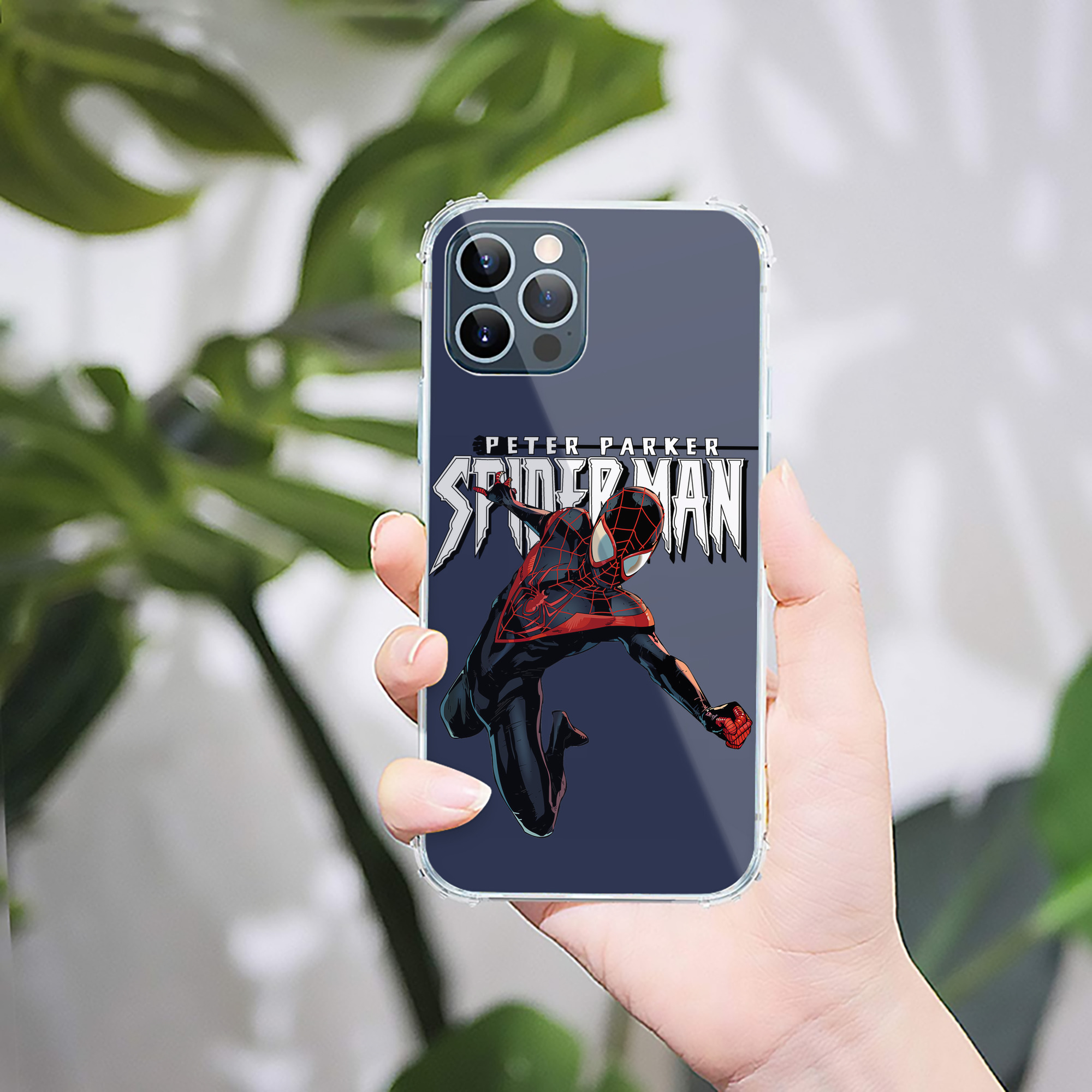 （画像用） Spider Man スパイダーマン 【iPhone 12シリーズ対応】透明スマホケース（クリアソフトケース）